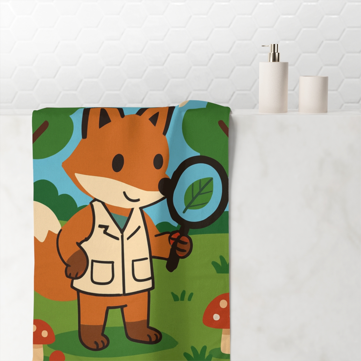 Forest Scientist Fox trendy hand towels