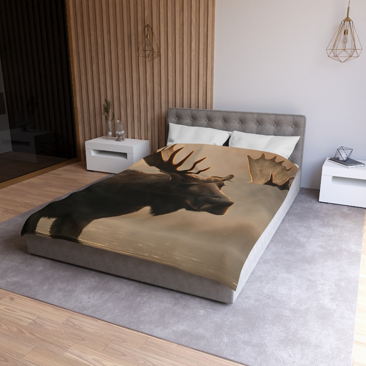 Dawn Mirror Moose warm winter duvets