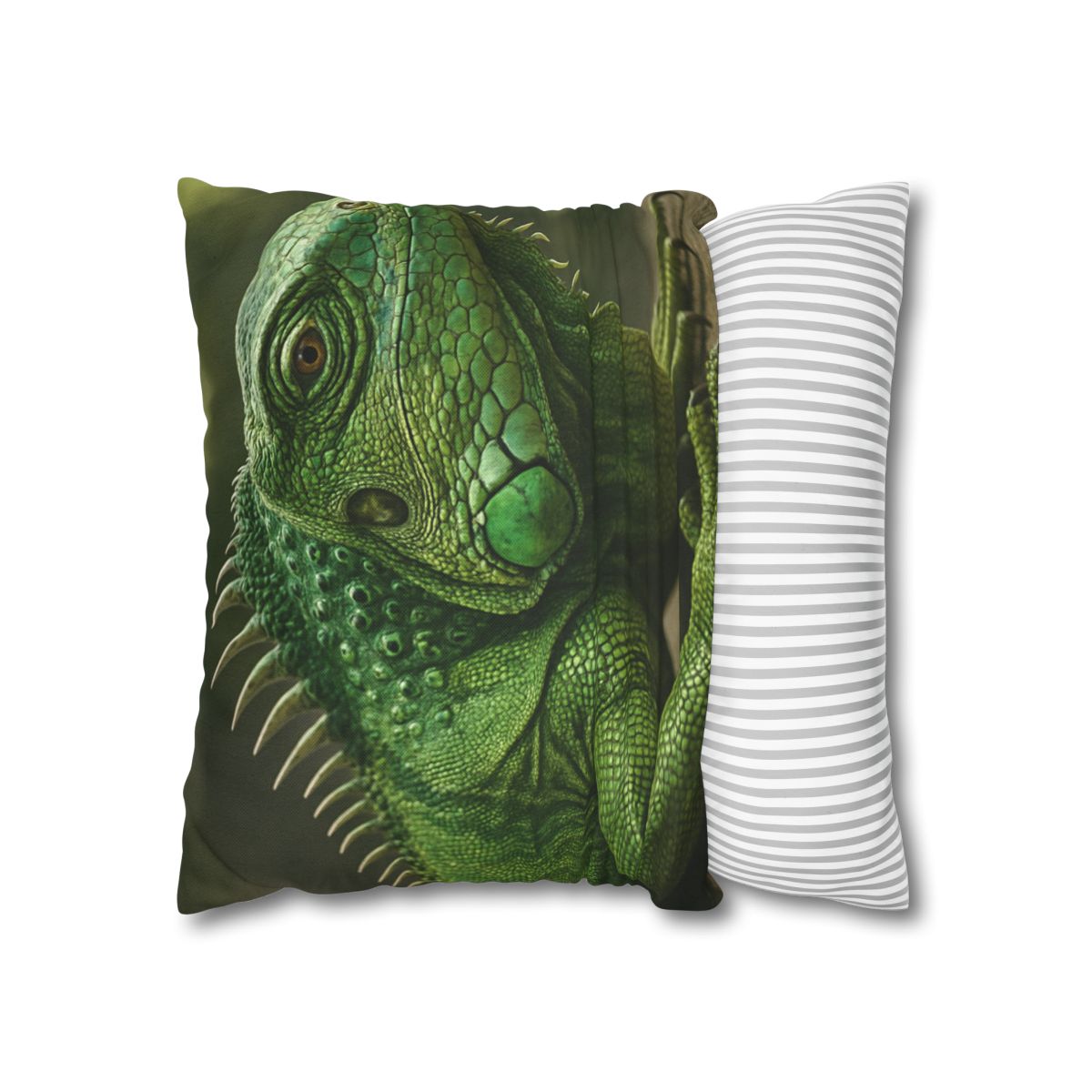 Stone Quiet Green Iguana comfortable bedding pillow covers