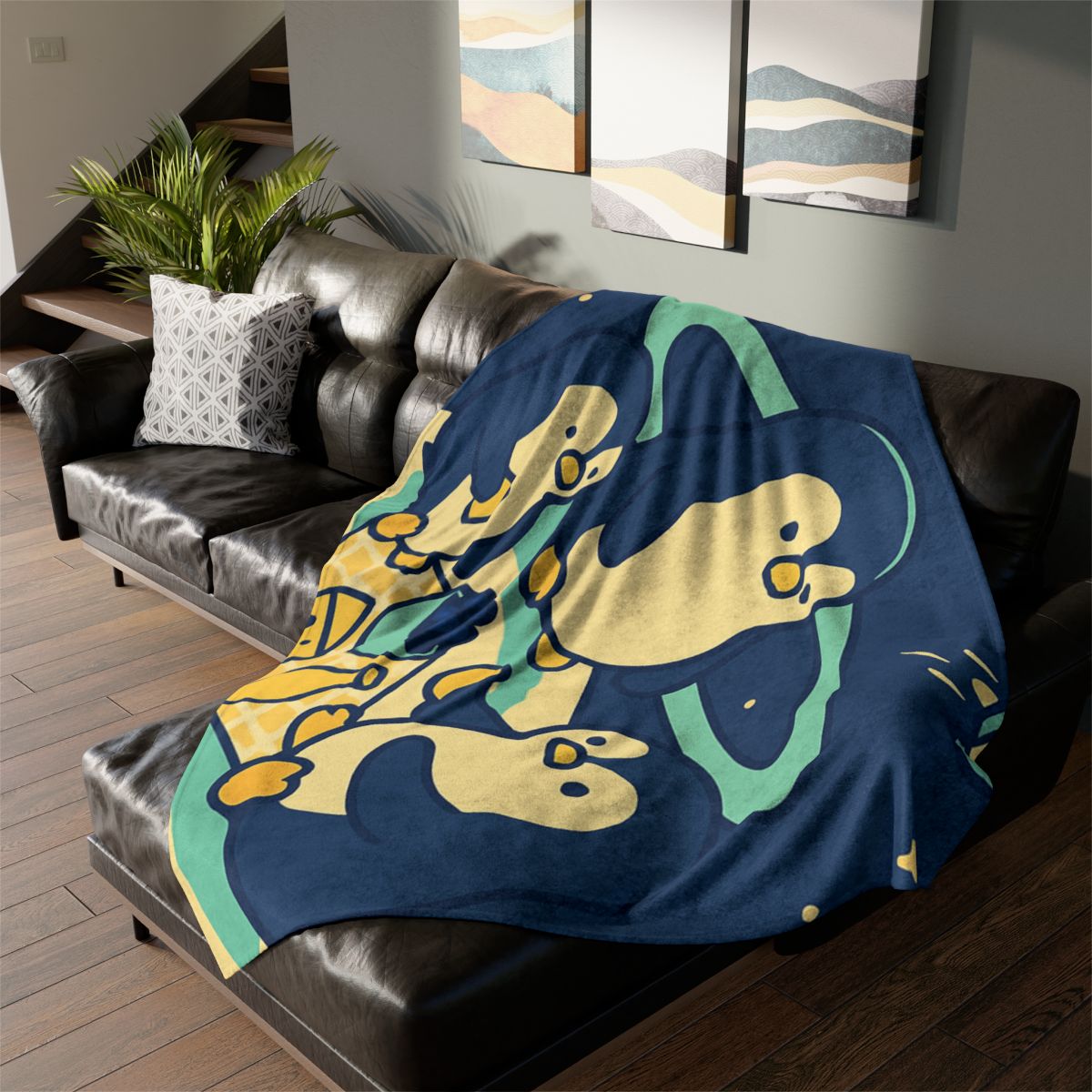 Planet Picnic Penguins soft fleece blankets