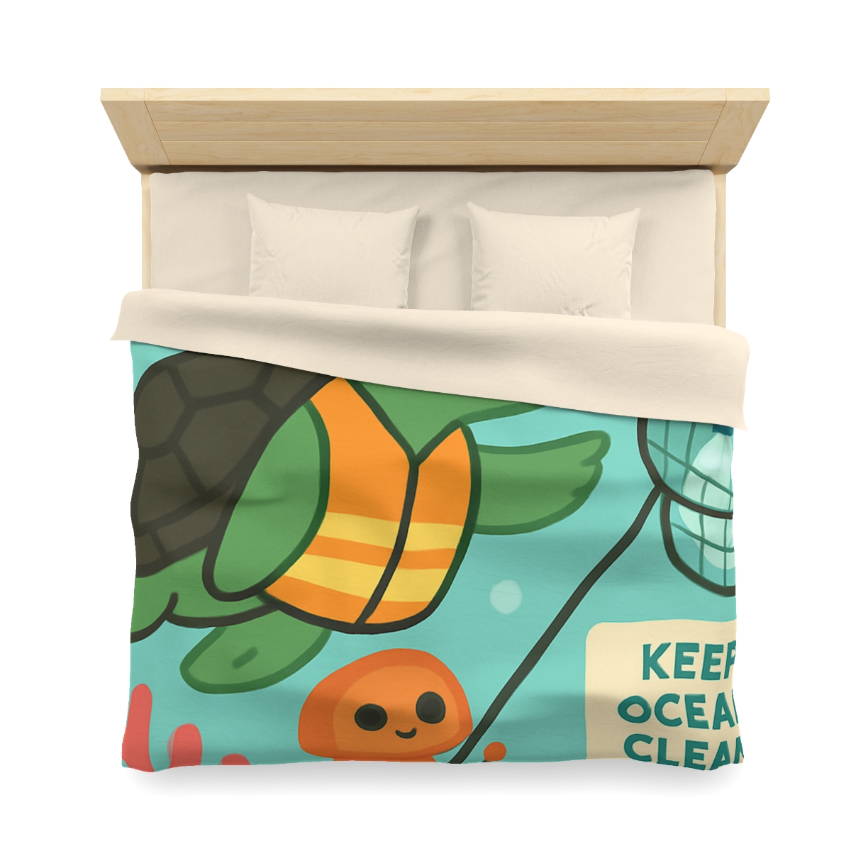 Coral Cleanup Turtle Patrol soft comforter duvets