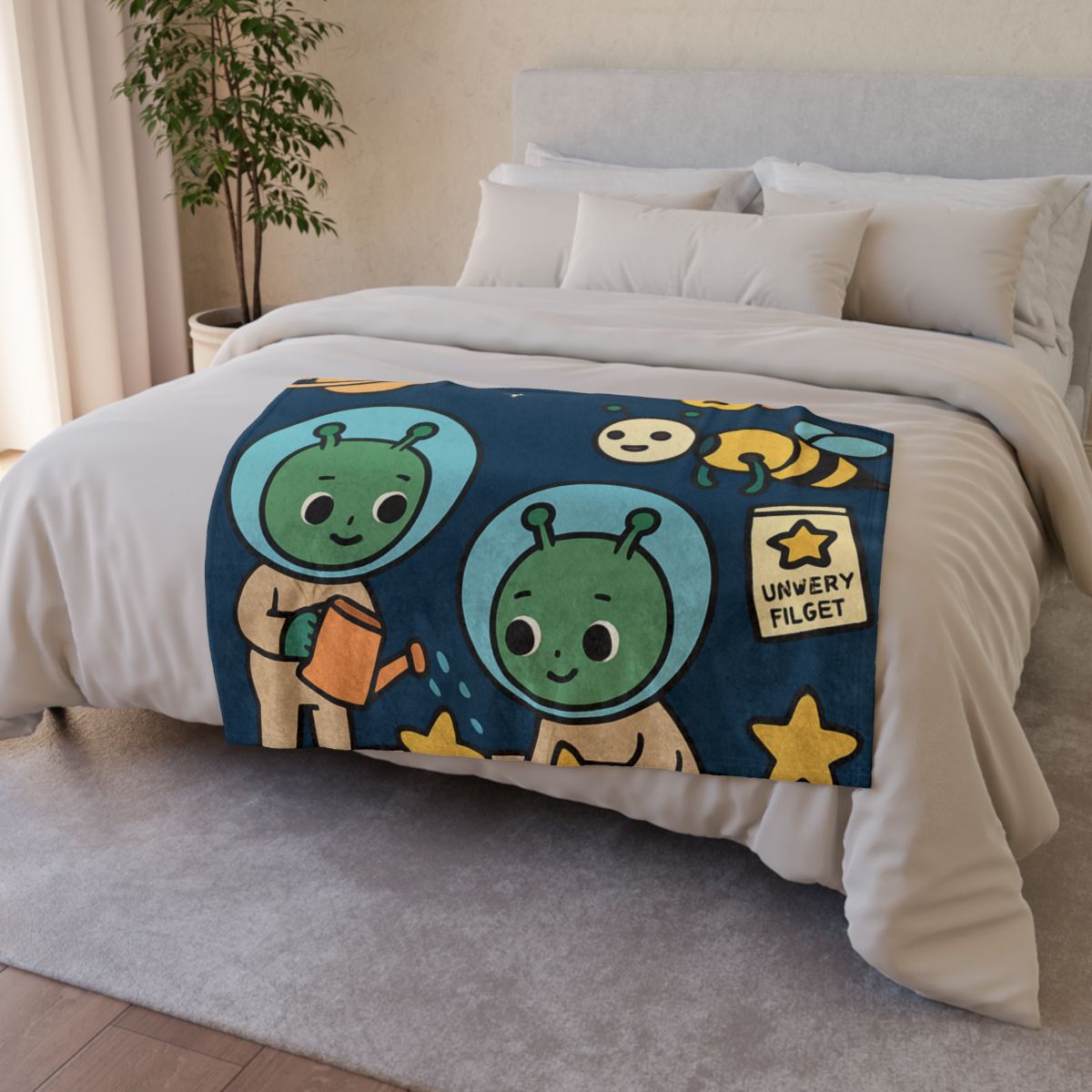 Comet Gardeners On Moon Meadow custom blankets