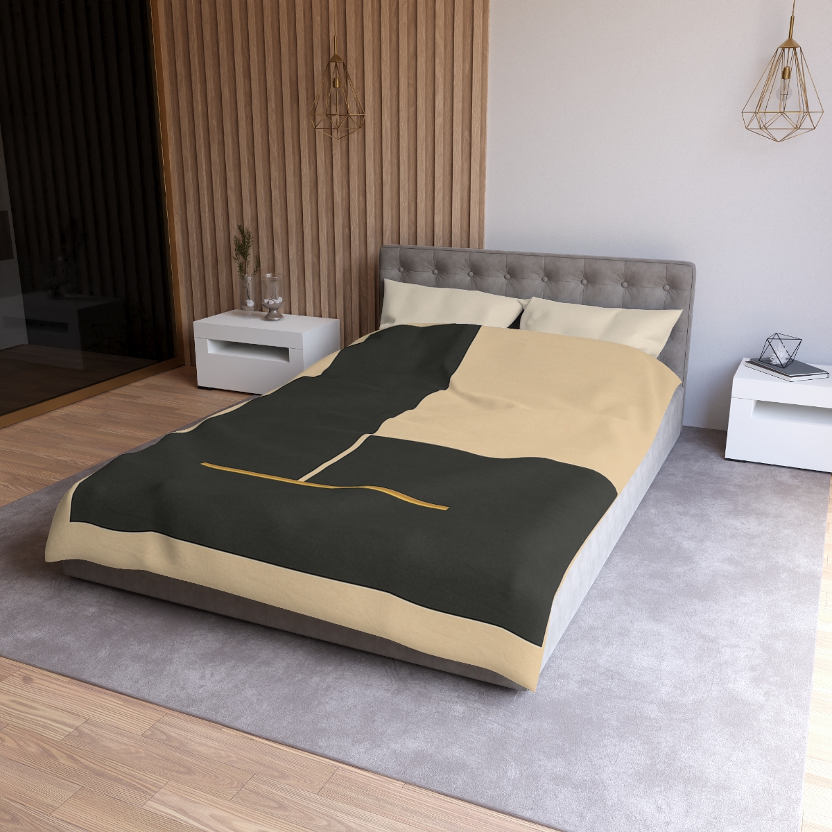 Offset Rectangles With Open Slot unique patterned duvets