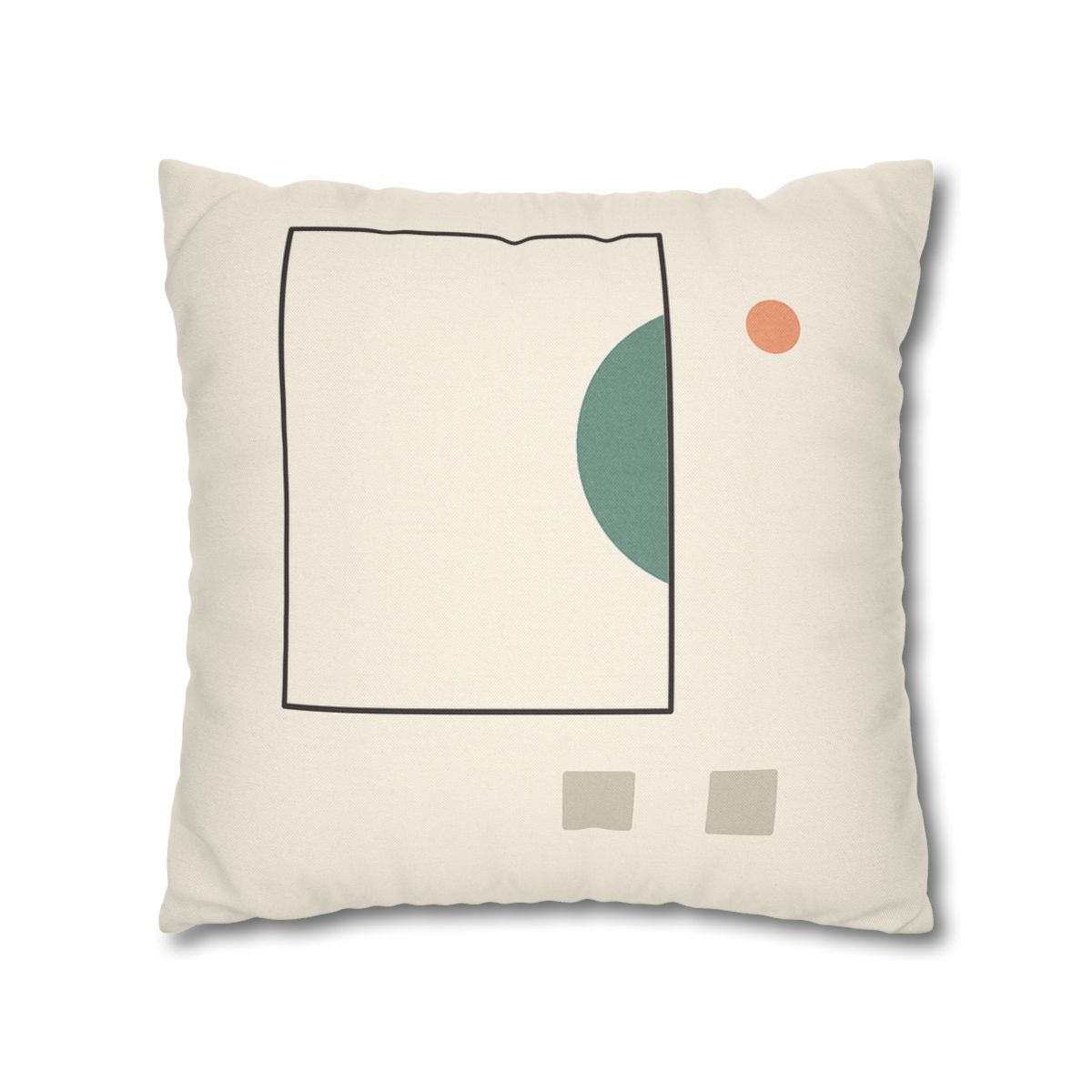 Offset Frame And Crescent Pause designer print pillow cases