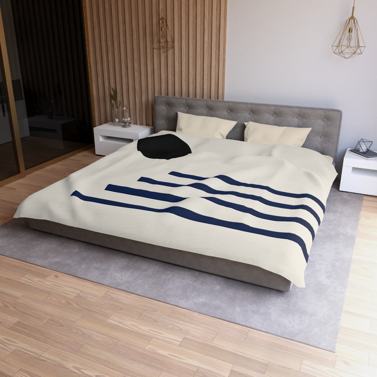 Quiet Orbit Bar Quartet unique patterned duvets