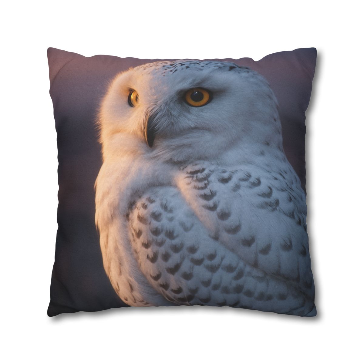 Twilight Watcher Snowy Owl trendy patterned pillow cases