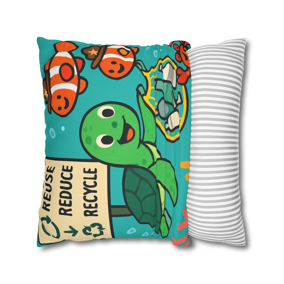 Coral Reef Recycling Rangers designer print pillow cases