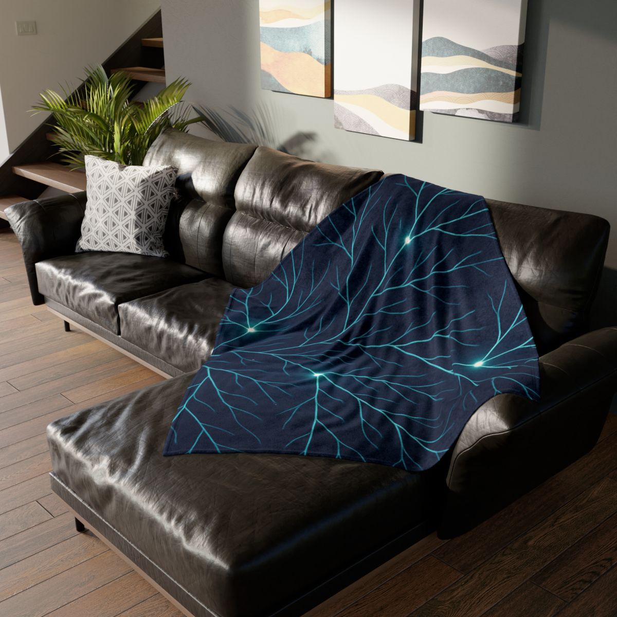 Luminous Vein Constellation stylish throw blankets