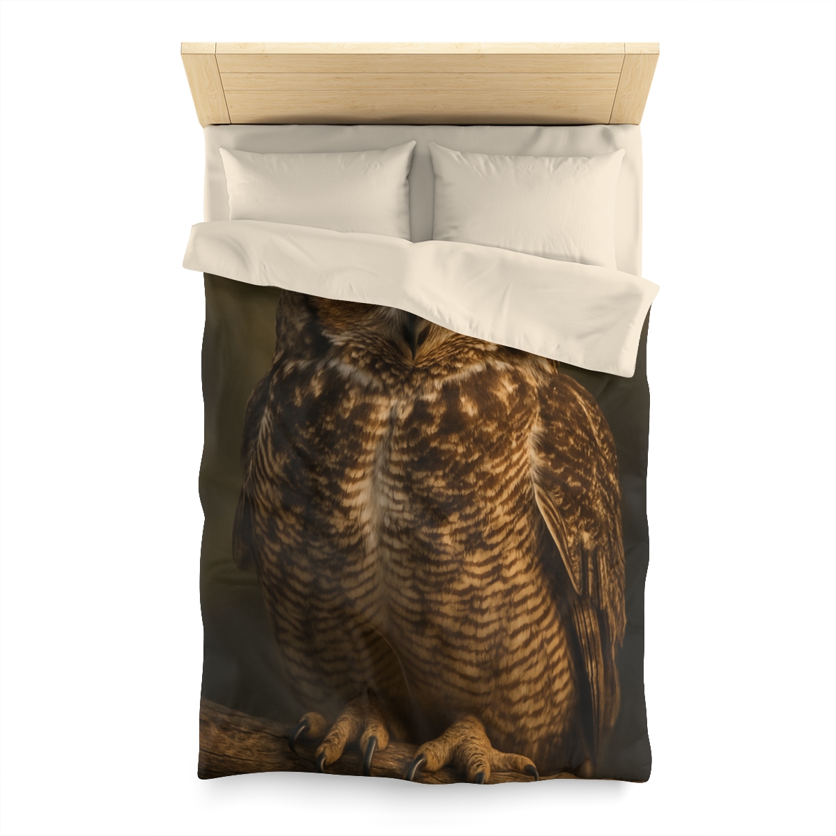 Nebula Gaze Great Horned Owl custom duvets