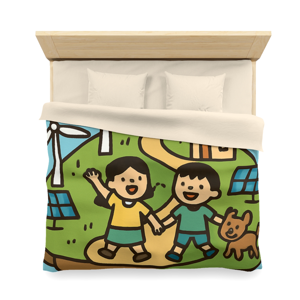 Floating Eco City Sky Island trendy bedroom duvets