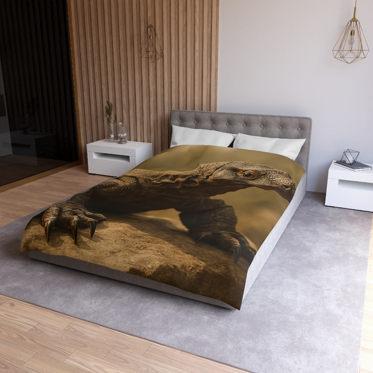 Ancient Sentinel Komodo Dragon stylish duvet covers