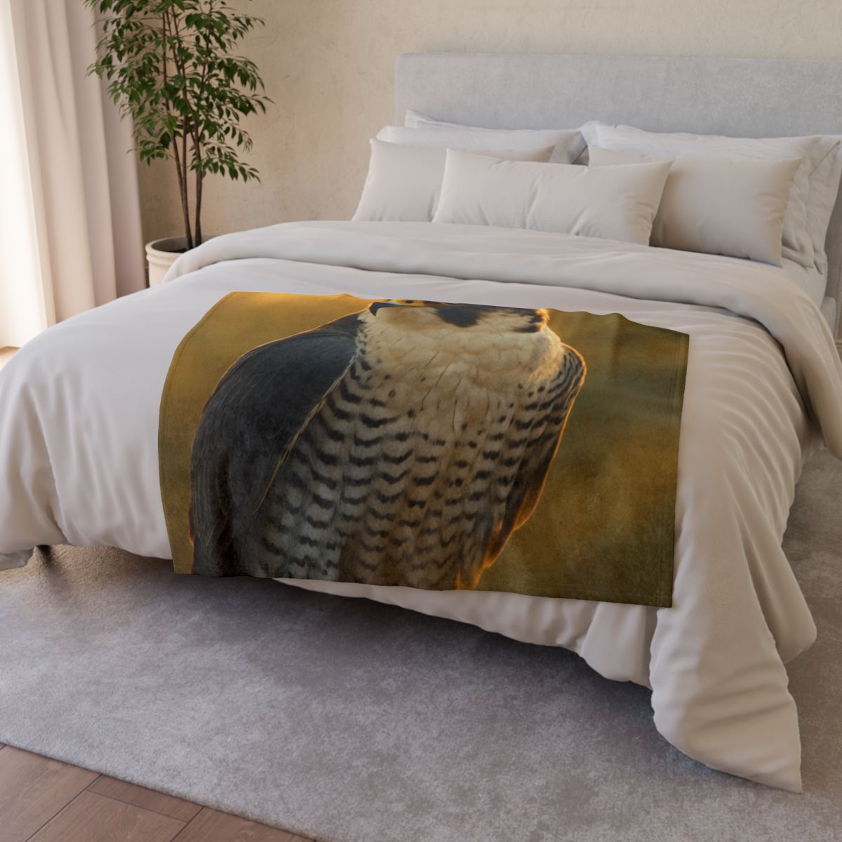 Dawn Arrow Peregrine Falcon personalized cozy blankets