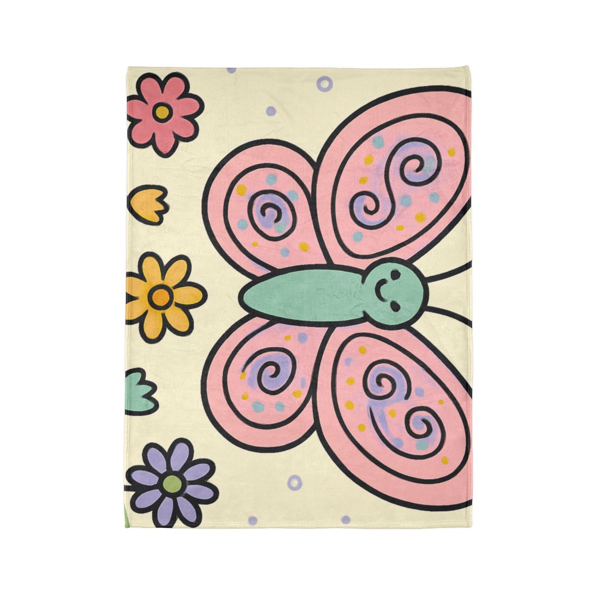 Cosmic Garden Butterfly designer printed blankets