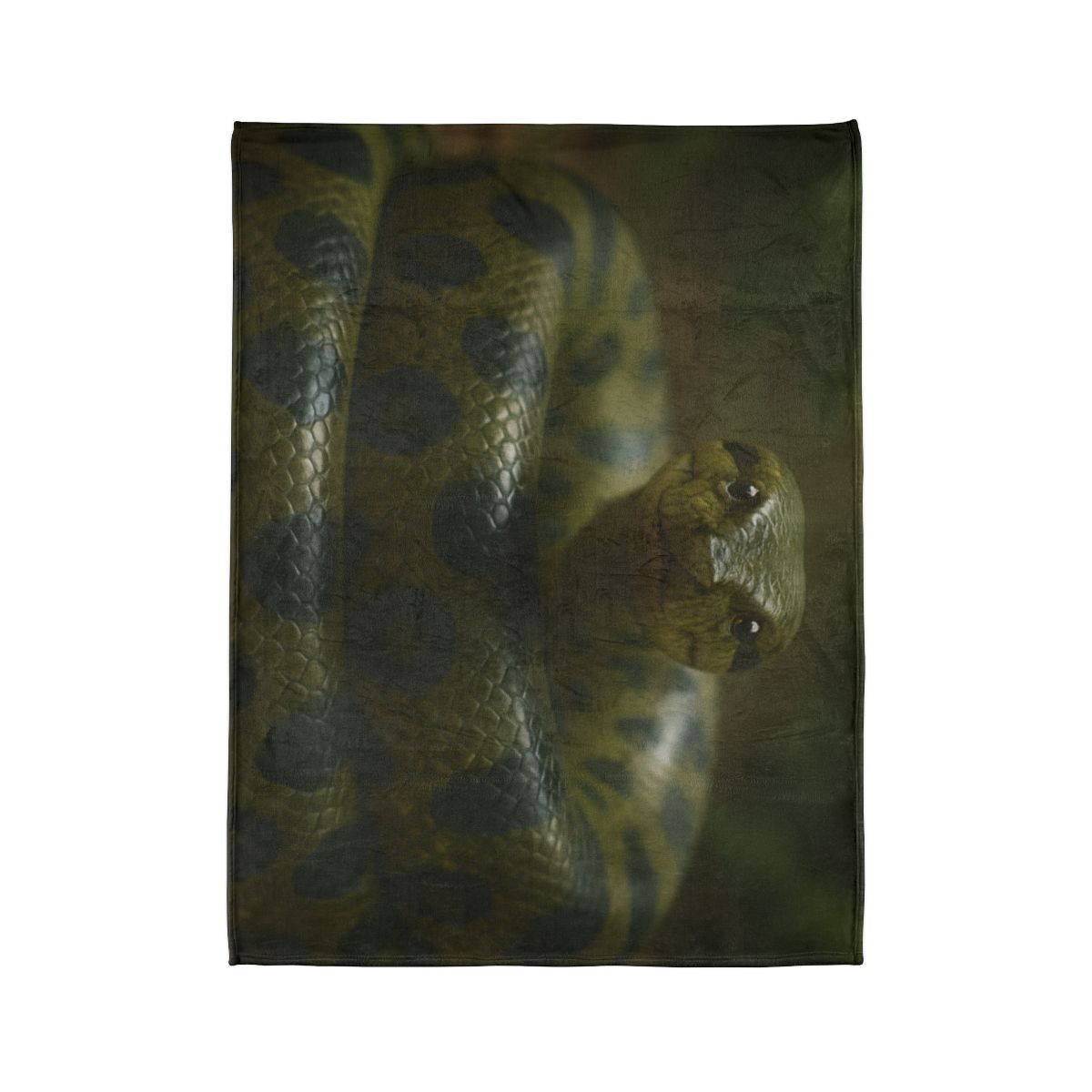 Starlit Coil Green Anaconda decorative home blankets
