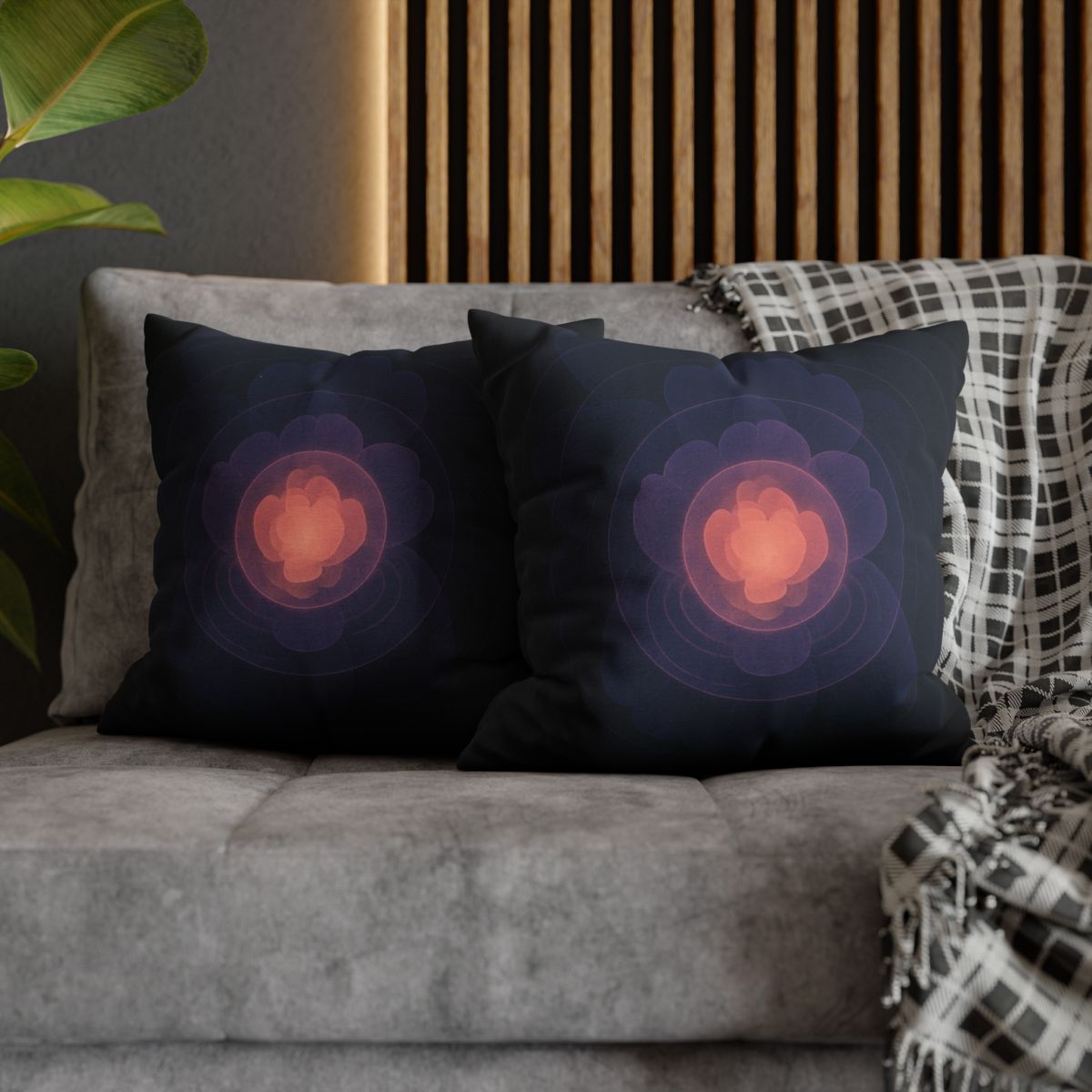 Petal Halo Interference stylish decorative pillowcases