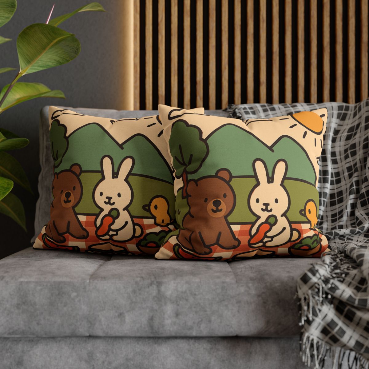 Mountain Picnic Pals custom pillow cases