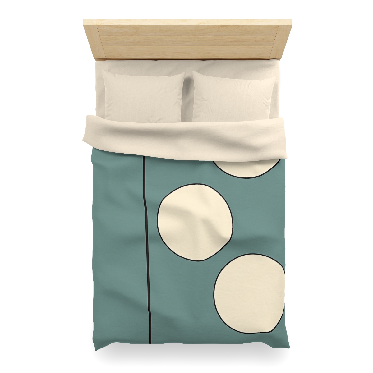 Staggered Trio Of Circles With Thin Divider personalized bedding duvets