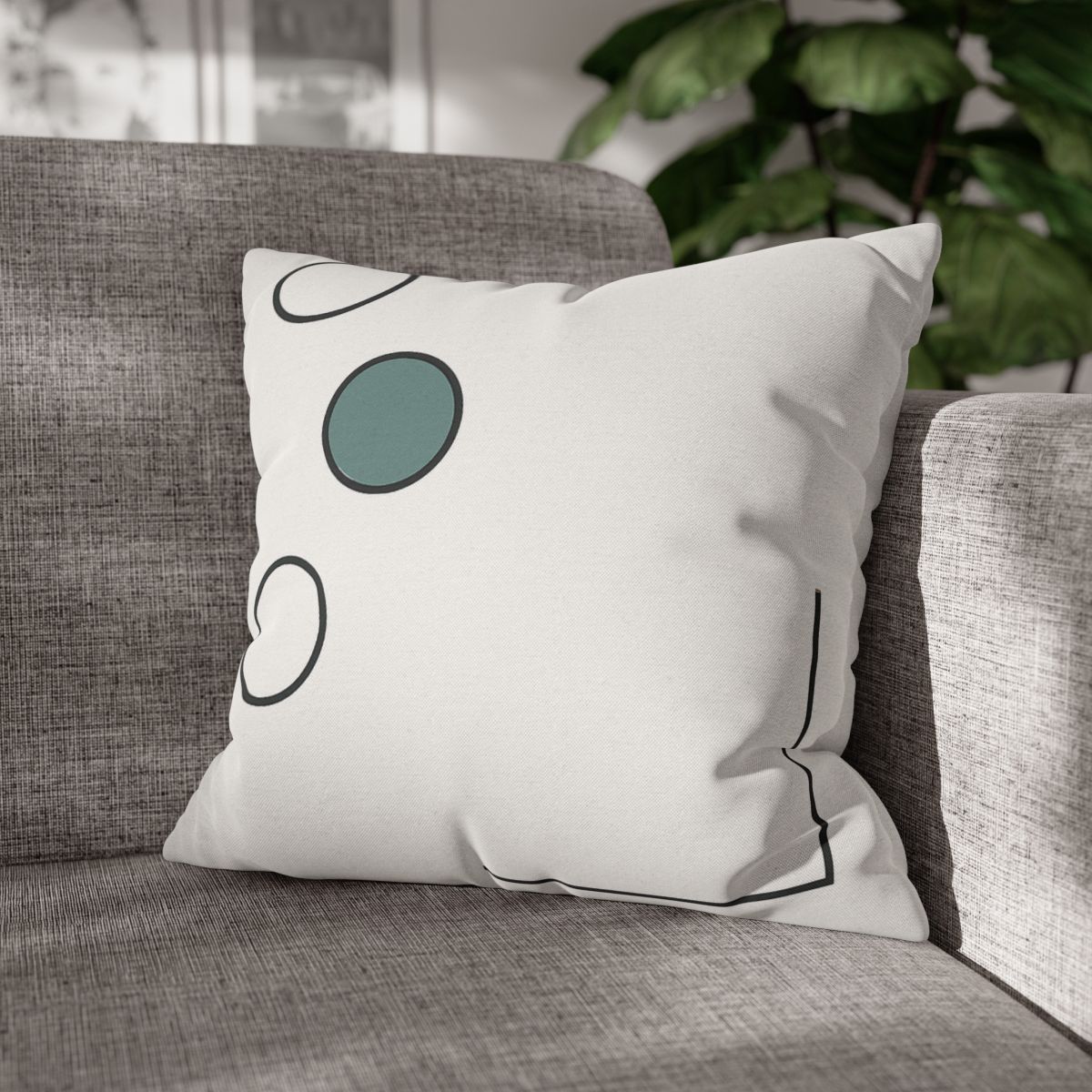 Triad Circles With Corner Frame Pause unique gift pillow cases