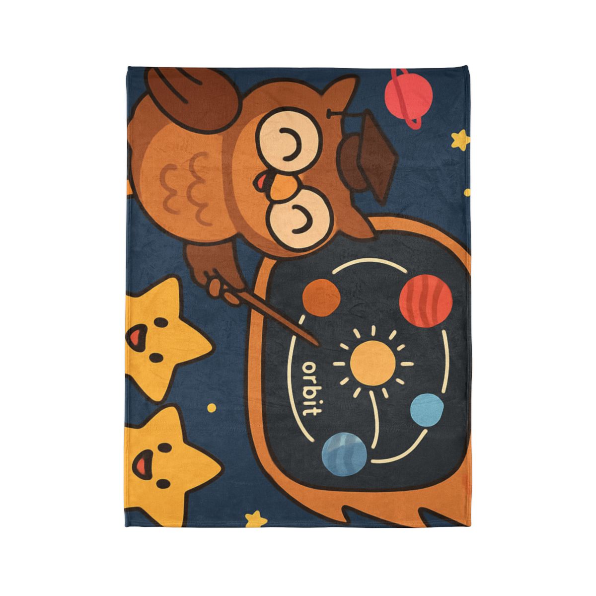 Comet Classroom Owl stylish throw blankets
