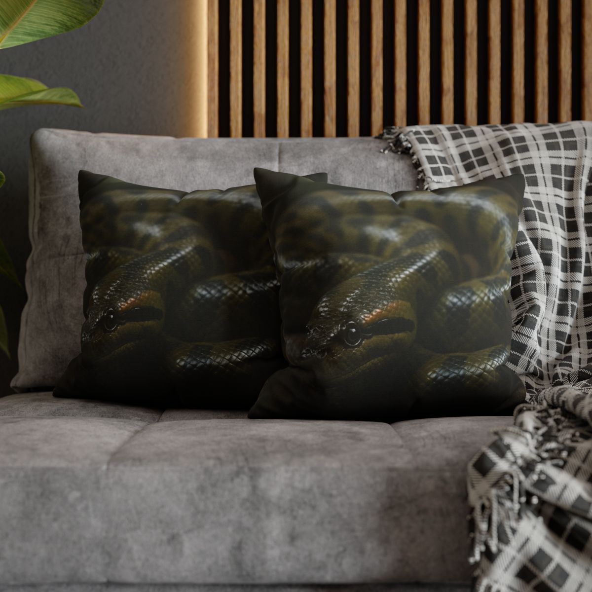 Shadow Coil Green Anaconda comfortable bedding pillow covers
