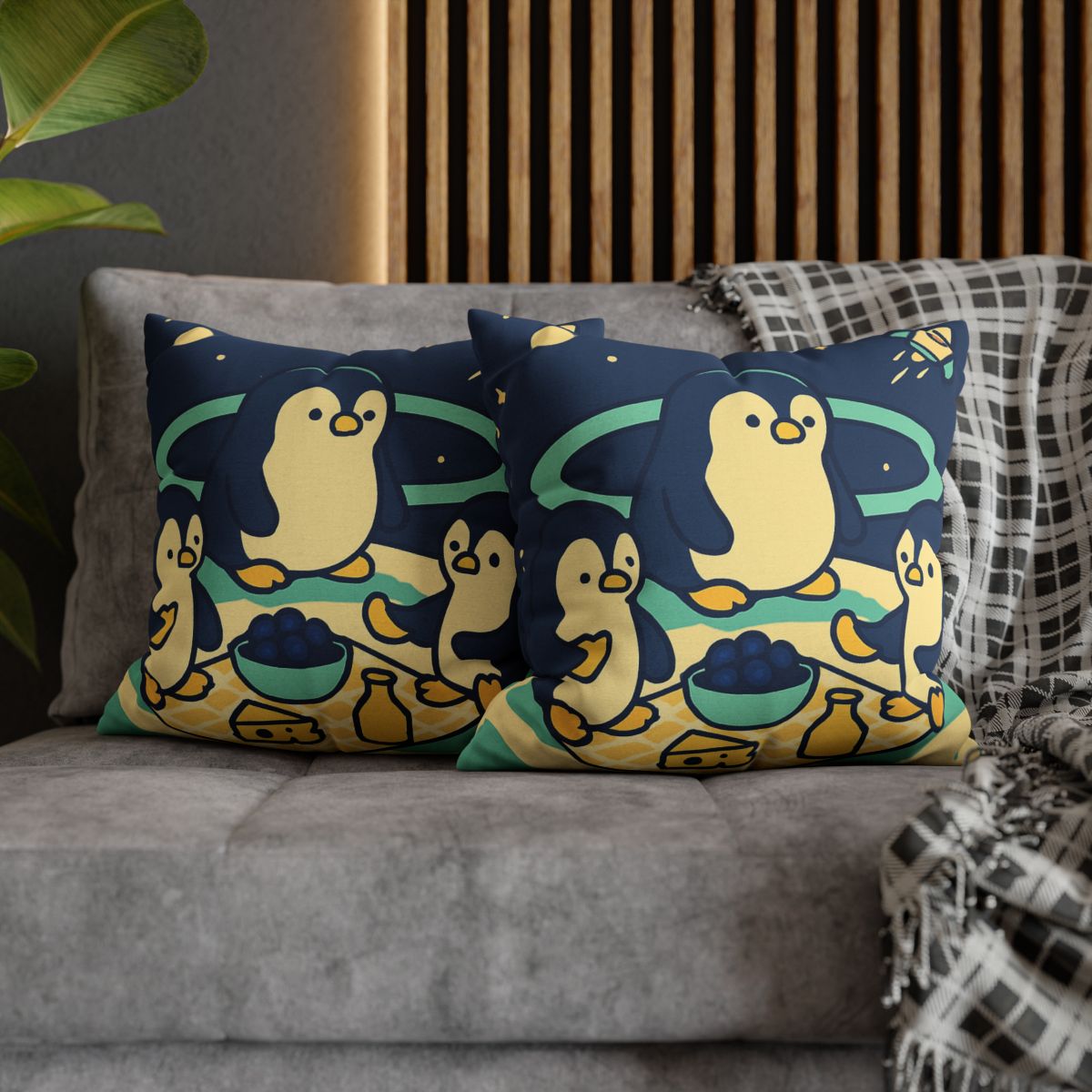 Planet Picnic Penguins comfortable bedding pillow covers