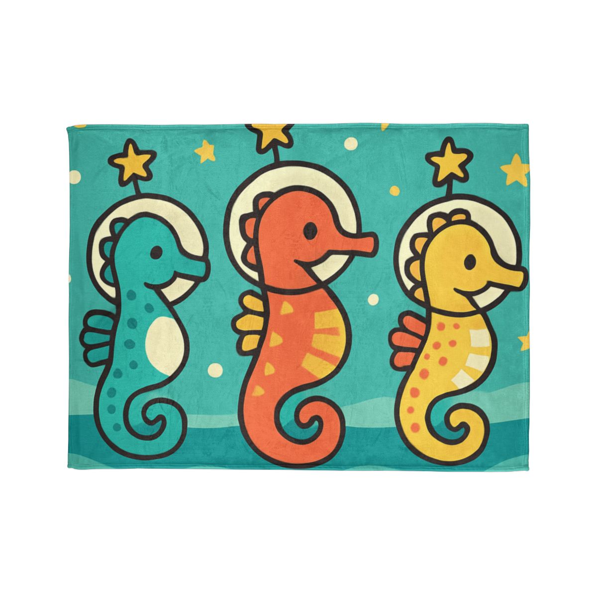 Starship Seahorse Parade unique gift blanketscustom blankets