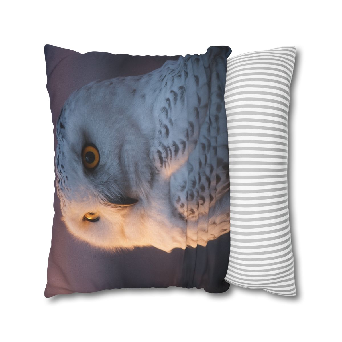 Twilight Watcher Snowy Owl trendy patterned pillow cases