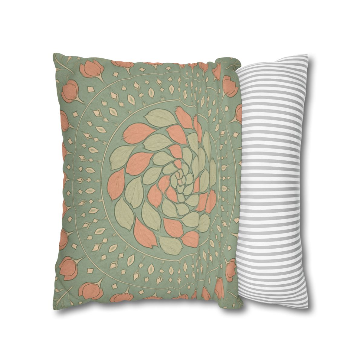 Bud Spiral Mandala designer print pillow cases
