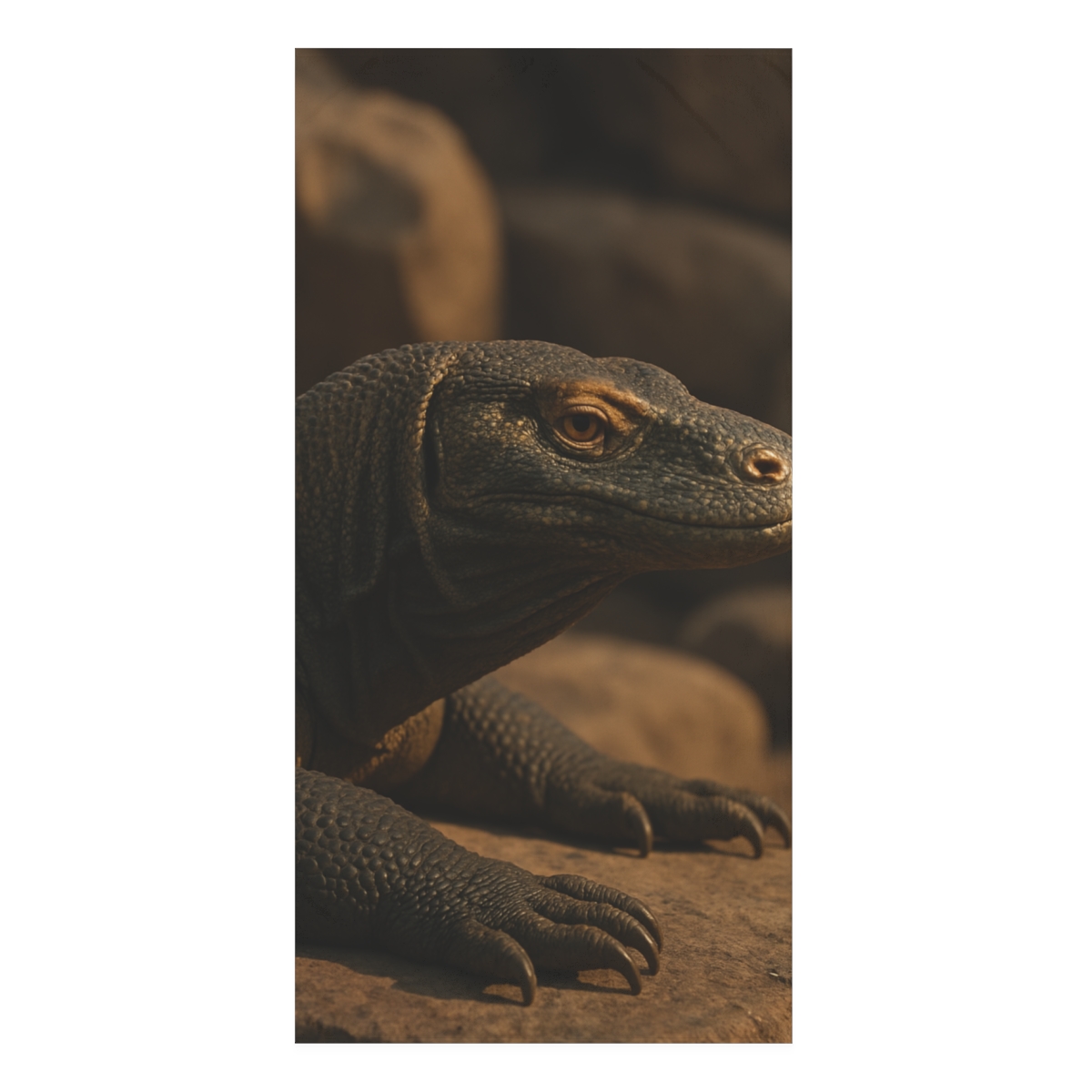 Ancient Sentinel Komodo Dragon designer printed towels