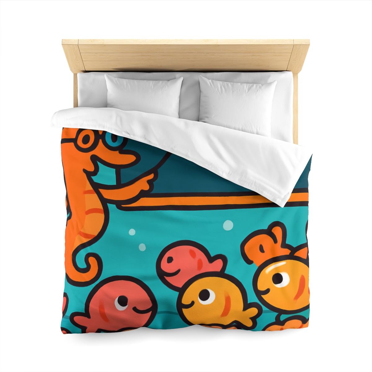Coral Classroom With The Seahorse Teacher custom duvets