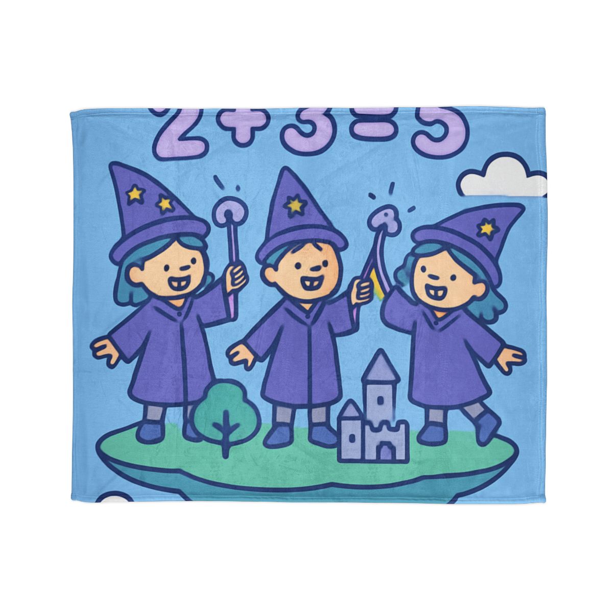 Math Wizards Floating Island soft fleece blankets