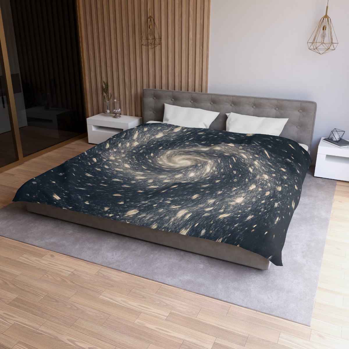 Radiant Particle Swirl trendy bedroom duvets