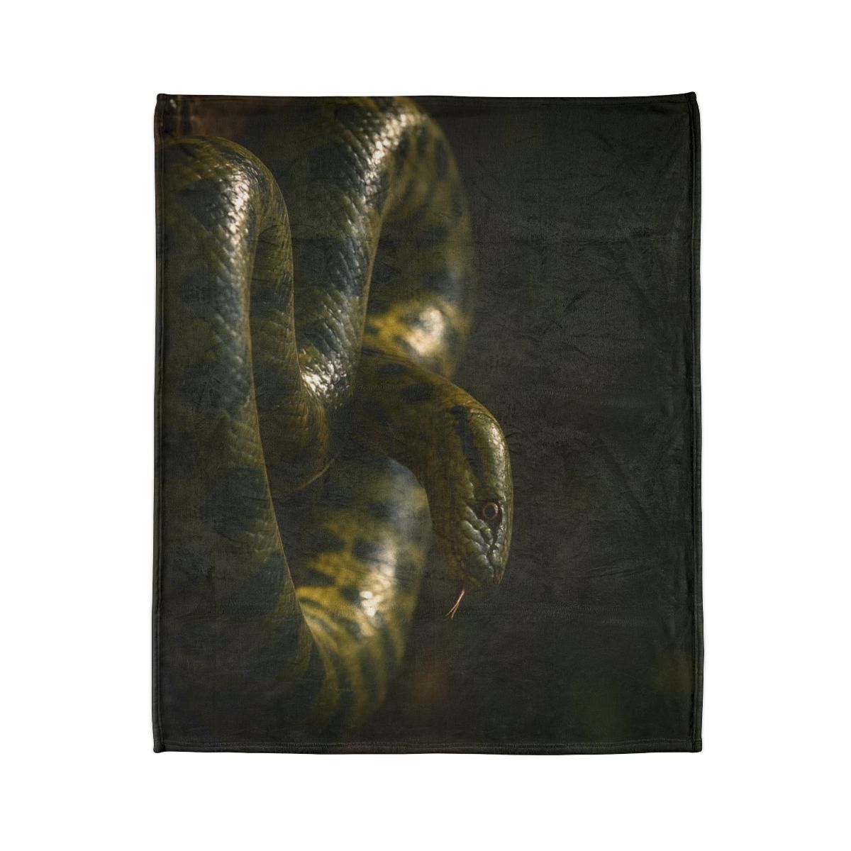 Shadow Ribbon Green Anaconda warm winter blankets