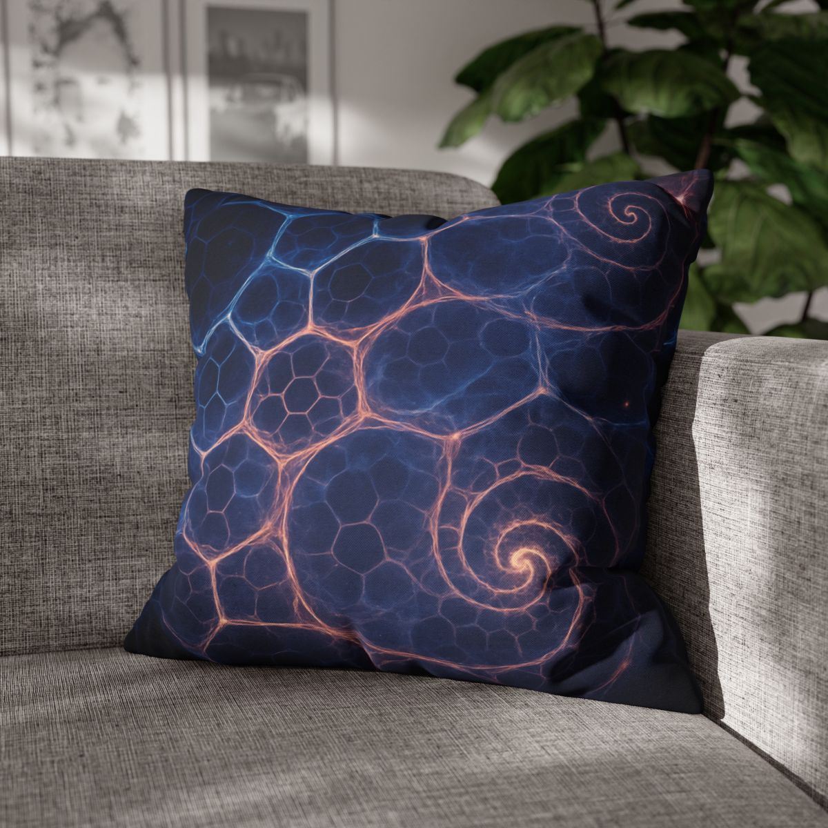 Fractal Nebula Lattice unique gift pillow cases