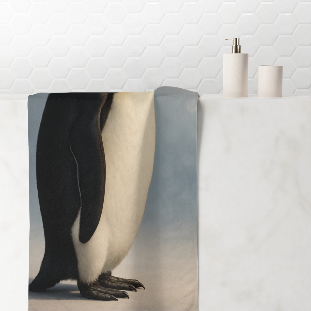 Frost Orbit Emperor Penguin decorative home towelscustom towels