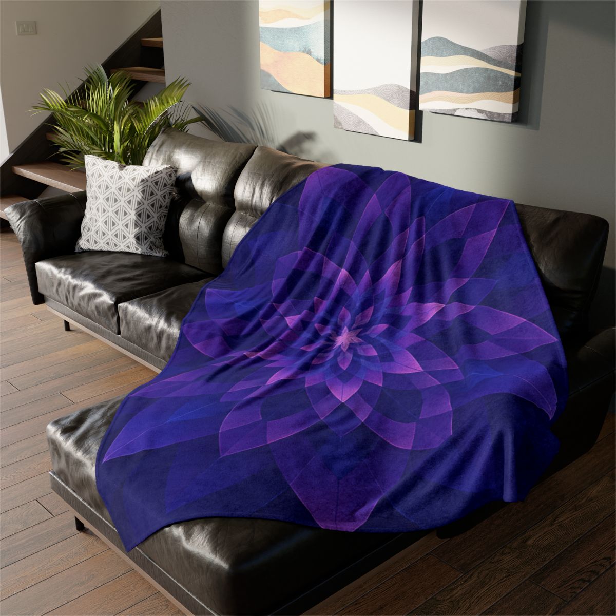 Petal Prism Overlap stylish throw blankets