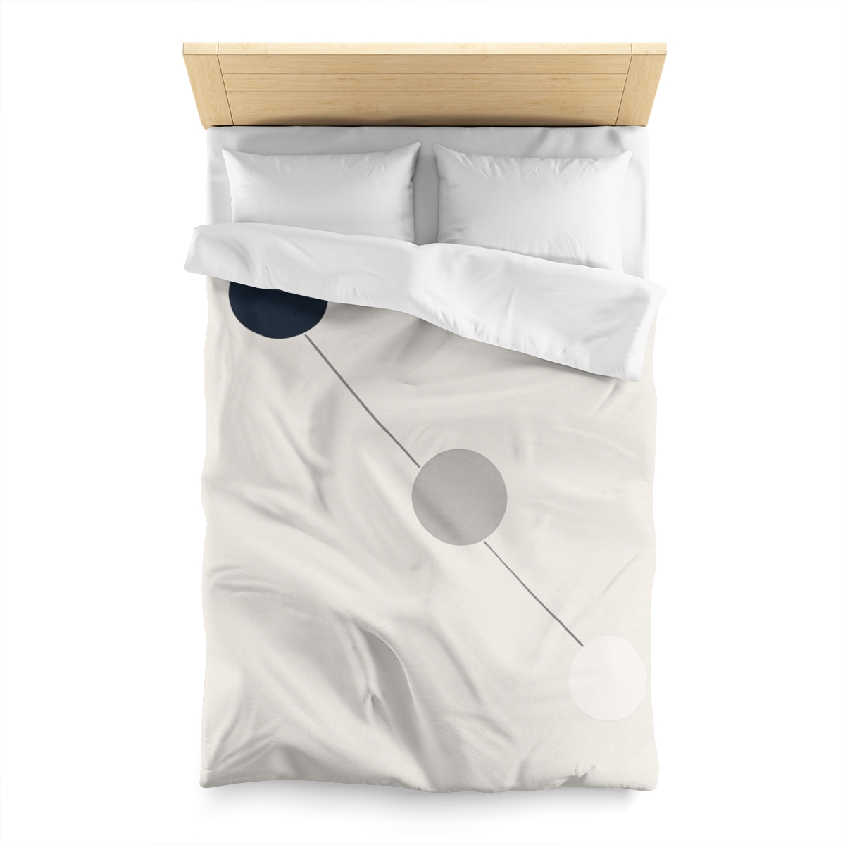 Orbital Triad Alignment designer printed duvets