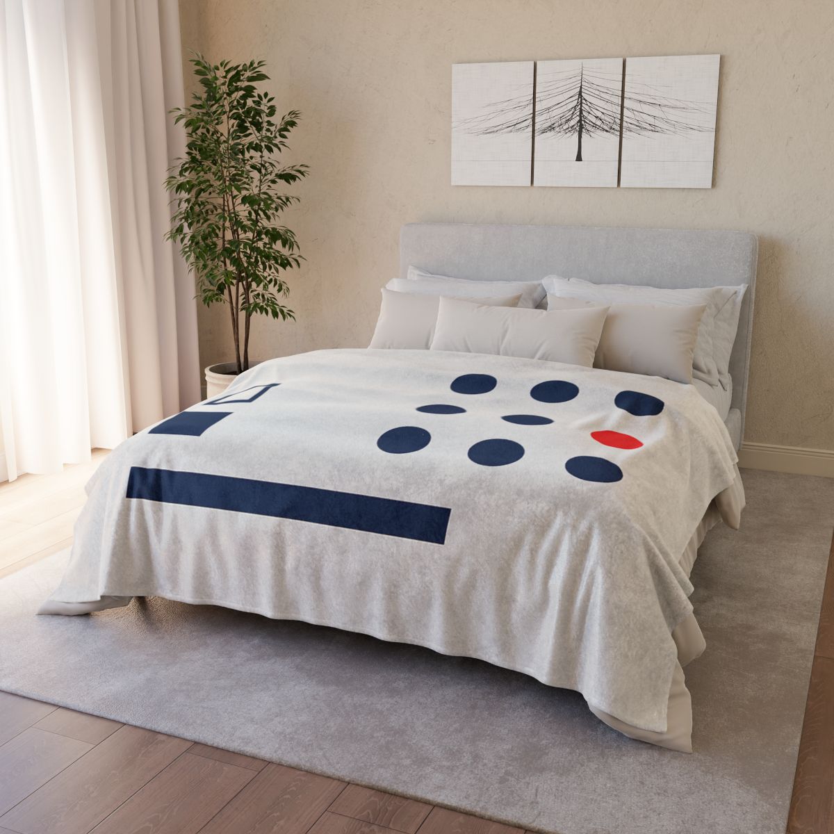Missing Cell Dot Grid With Long Bar personalized cozy blankets