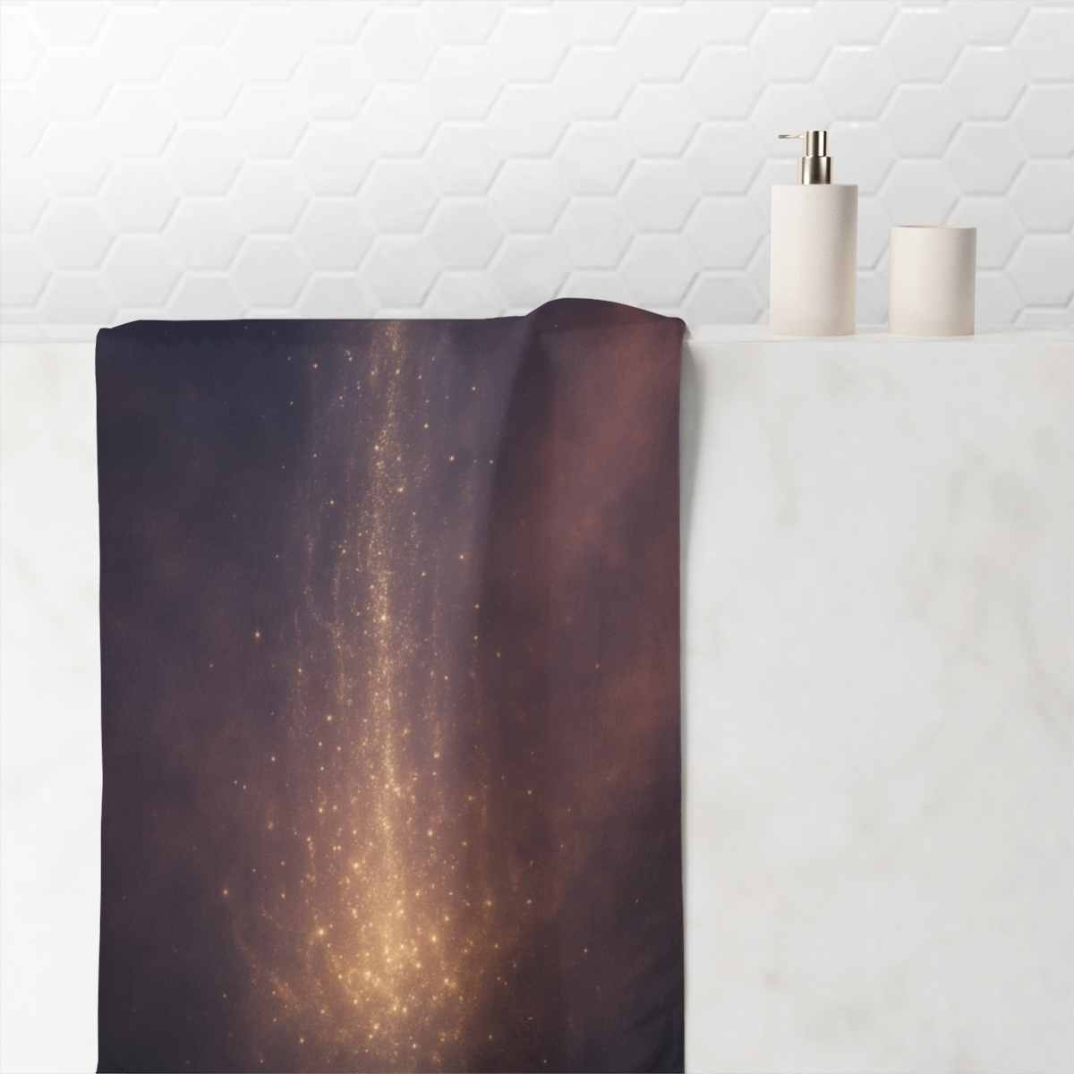 Stellar Dust Cascade Pendant decorative home towelscustom towels