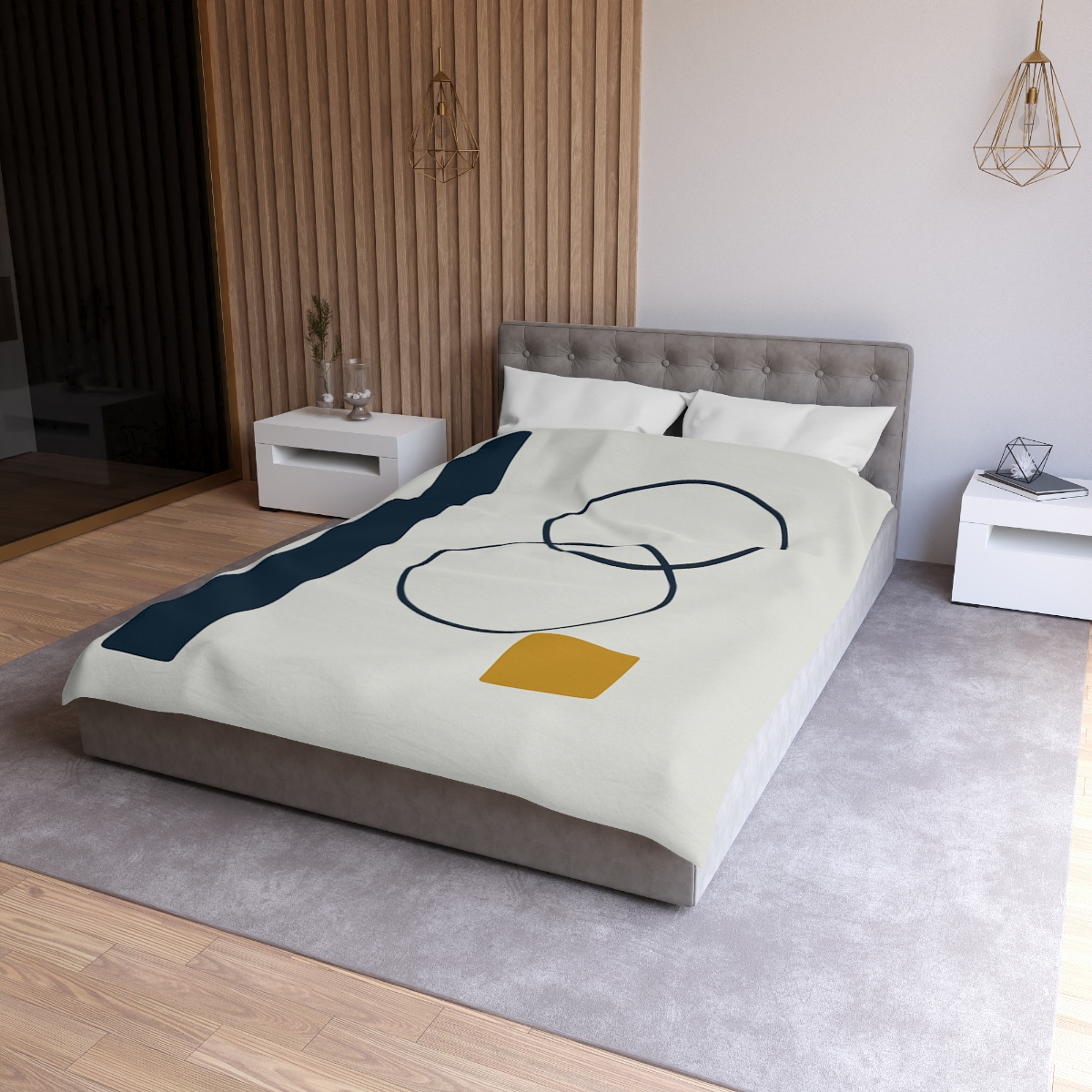 Staggered Rings With Anchored Column soft comforter duvets