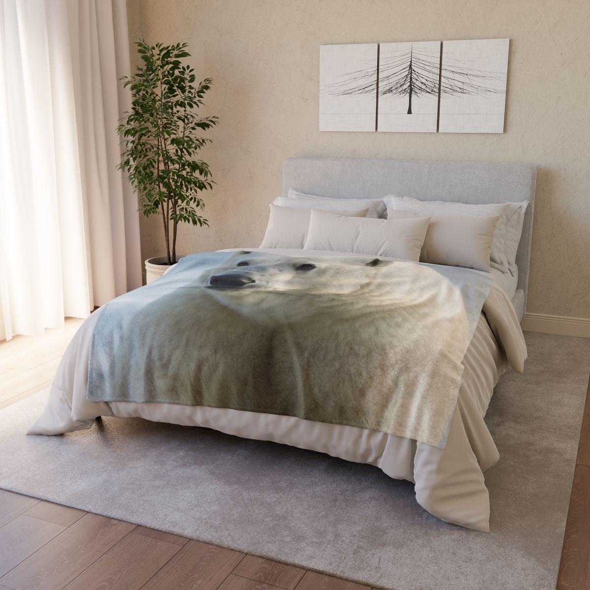 Glacier Sentinel Polar Bear unique gift blanketscustom blankets