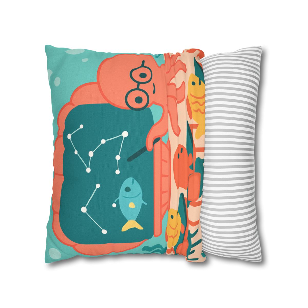 Cosmic Coral Classroom soft cotton pillow cases
