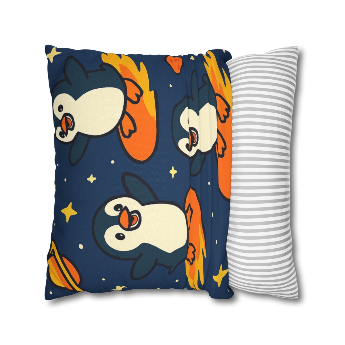Comet Surfing Penguin Patrol comfortable bedding pillow covers