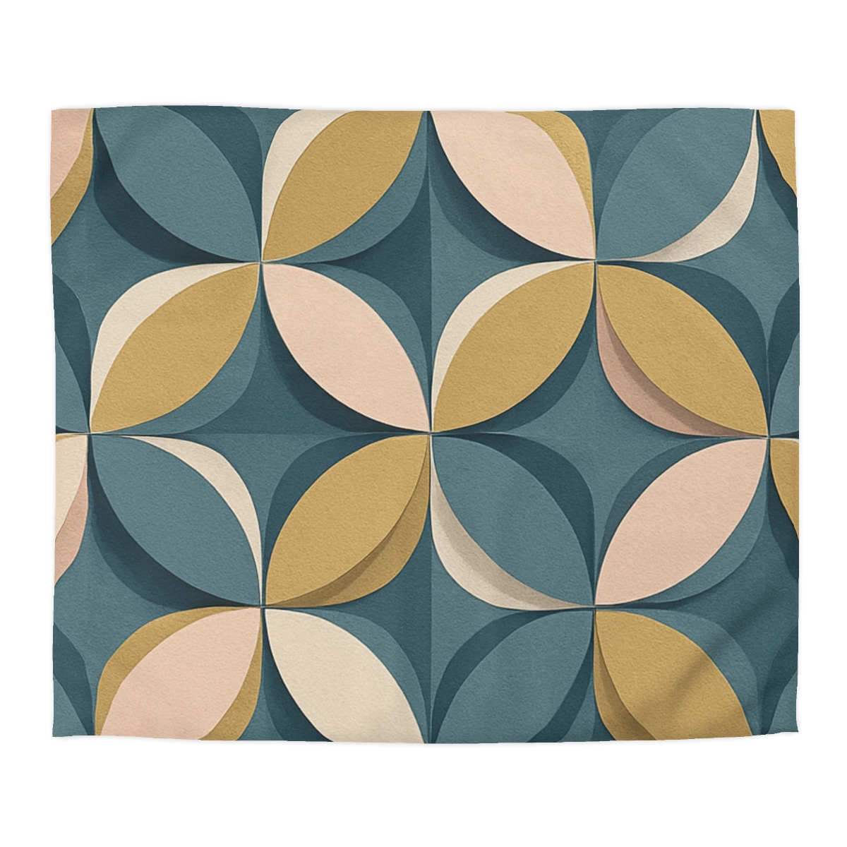 Petal Ripple Grid designer printed duvets