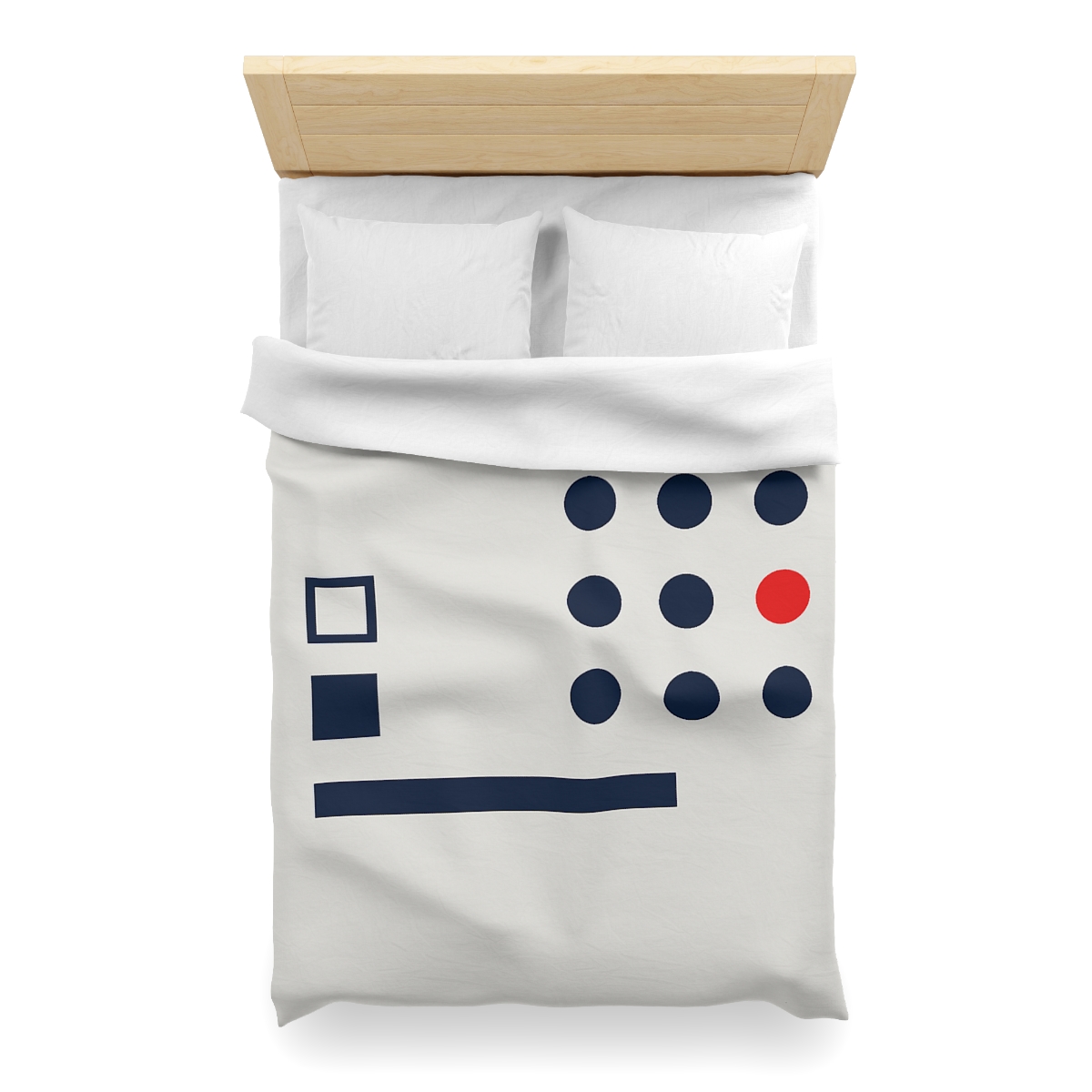 Missing Cell Dot Grid With Long Bar designer printed duvets