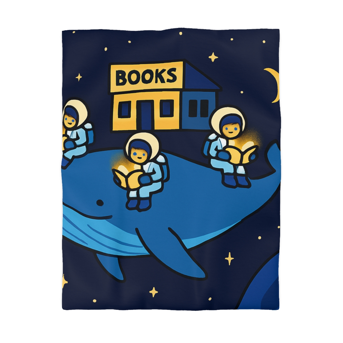 Starlight Library On A Floating Whale trendy bedroom duvets