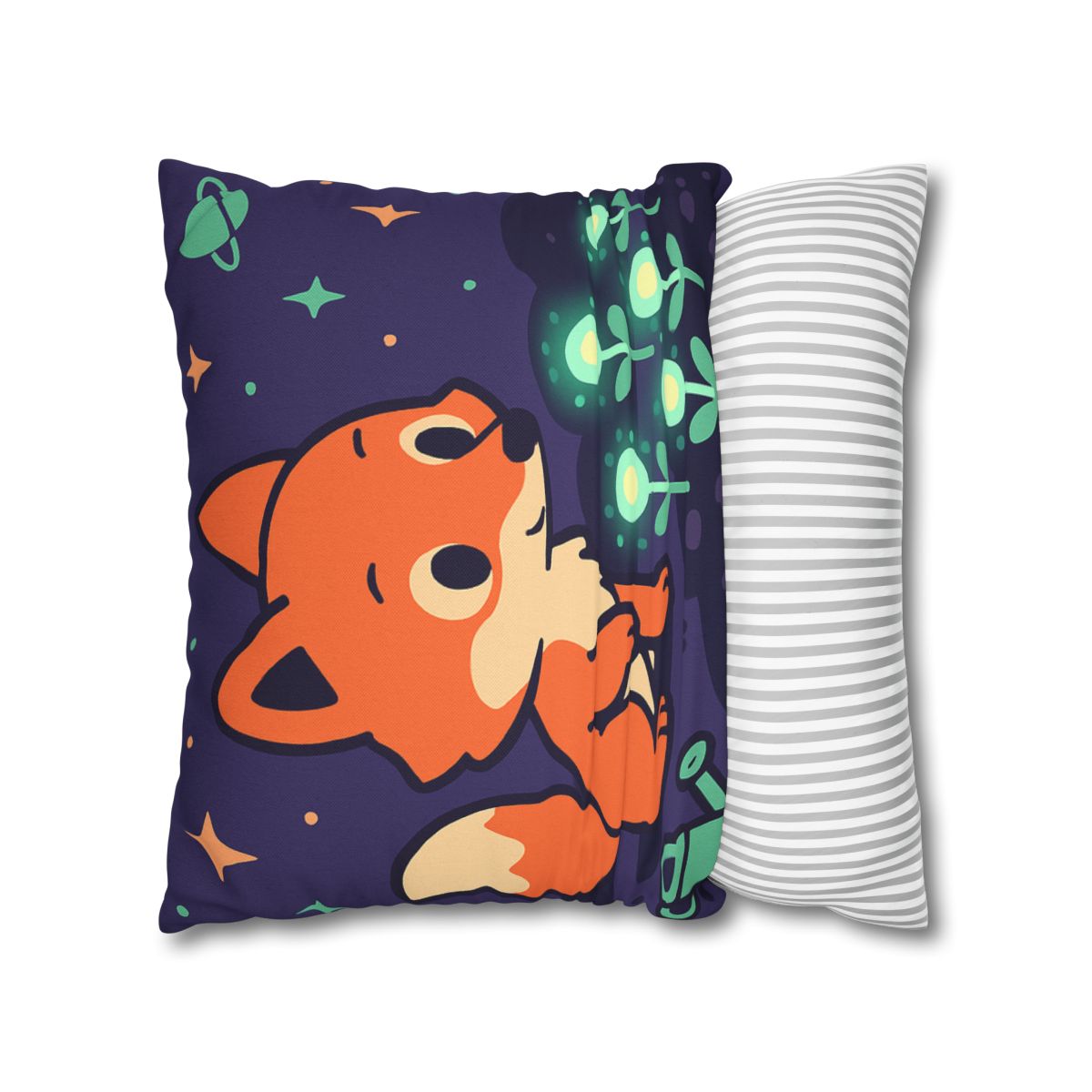 Galaxy Garden Fox personalized pillow covers