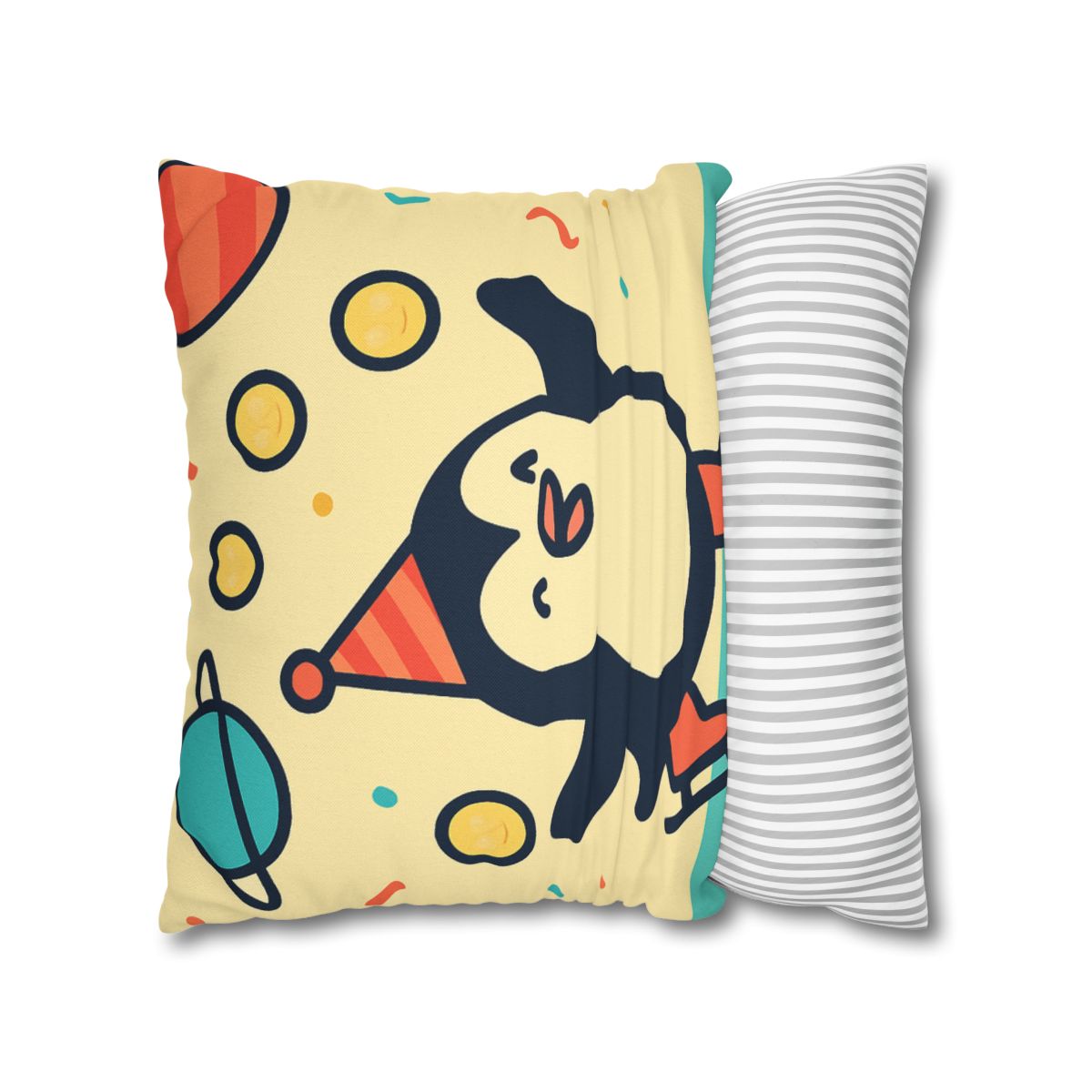 Cosmic Carnival Penguin designer print pillow cases