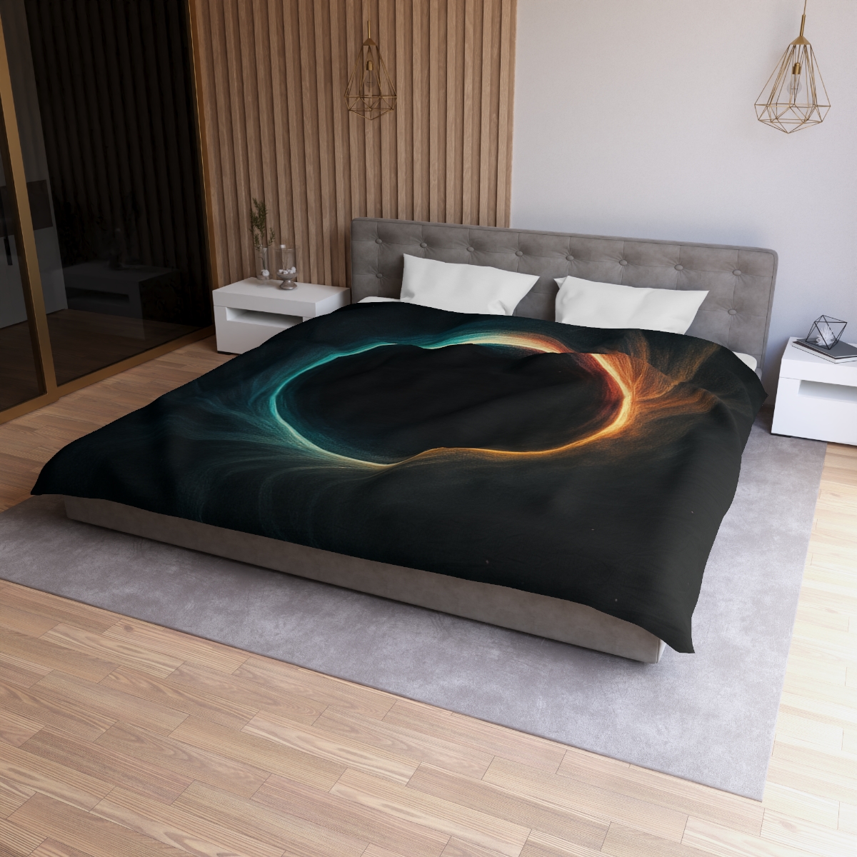 Prismatic Event Horizon Bloom personalized bedding duvets