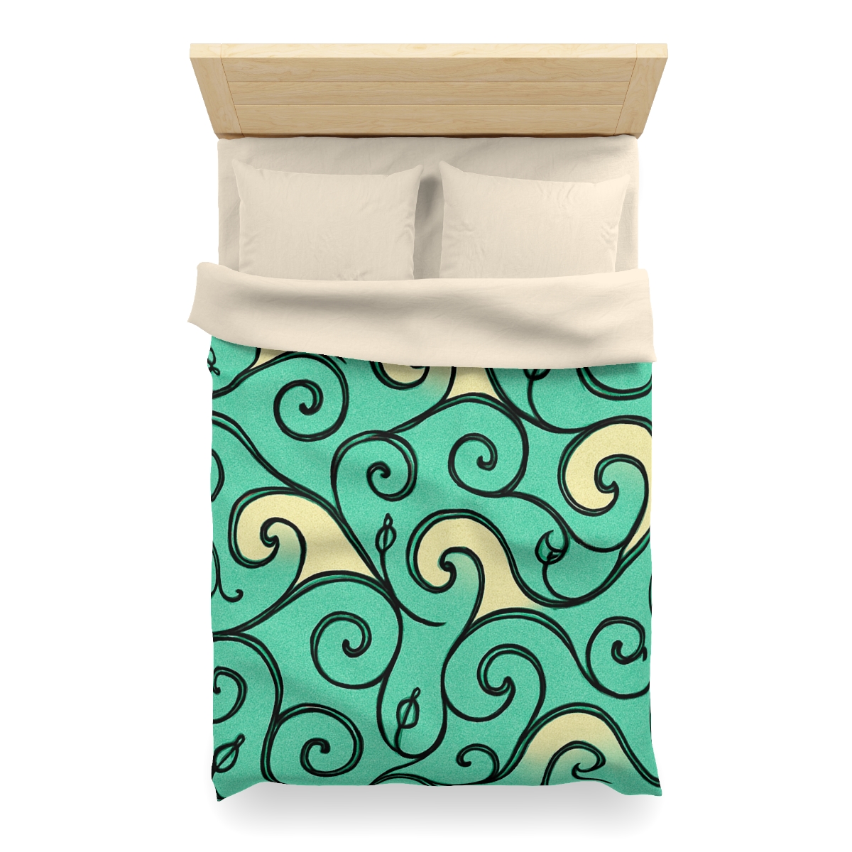 Vine Curl Wave Matrix designer printed duvets